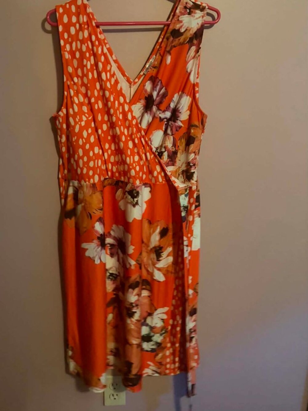 VENUS Orange Floral Dress NWOT